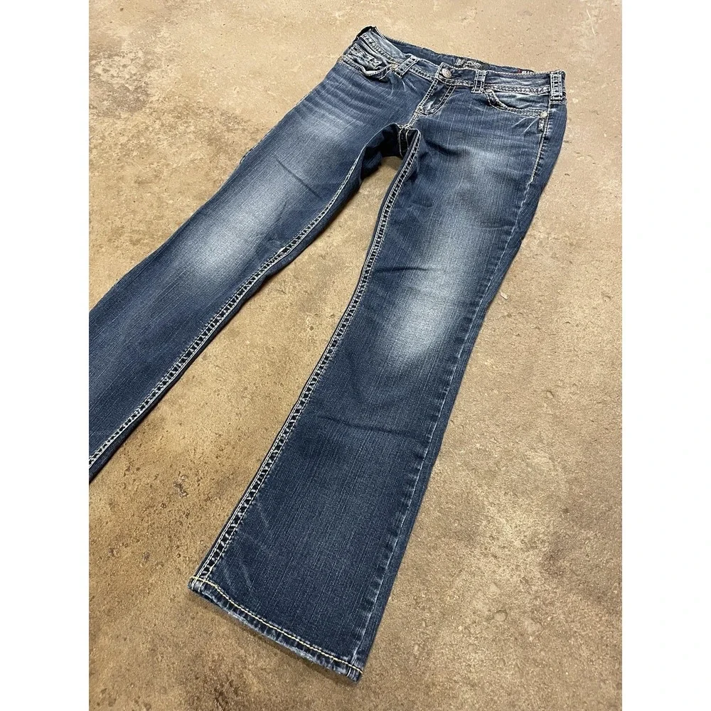 Silver Jeans Co. Jeans Womens 30x31 Medium Wash Suki Mid Slim Boot Stretch Denim
